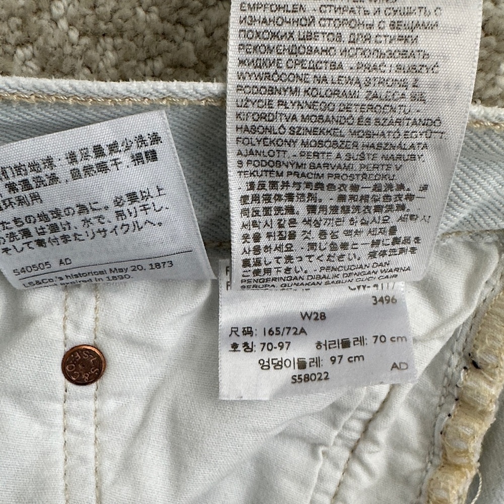 Levi’s 501 Distressed Denim Shorts - Picture 3 of 3